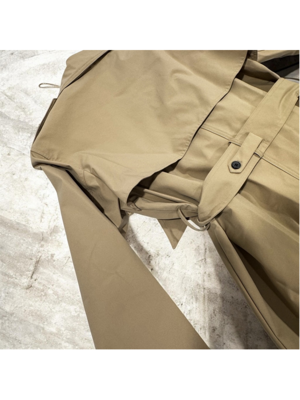 Zara Windproof Water Repellent Long Belted Trench Coat Size XS - Picture 9 of 10
